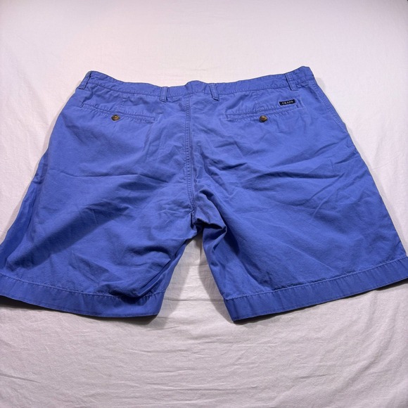 Chaps Mens Blue Cotton Classic Fit Flat Front Shorts Size 42 - Picture 2 of 5